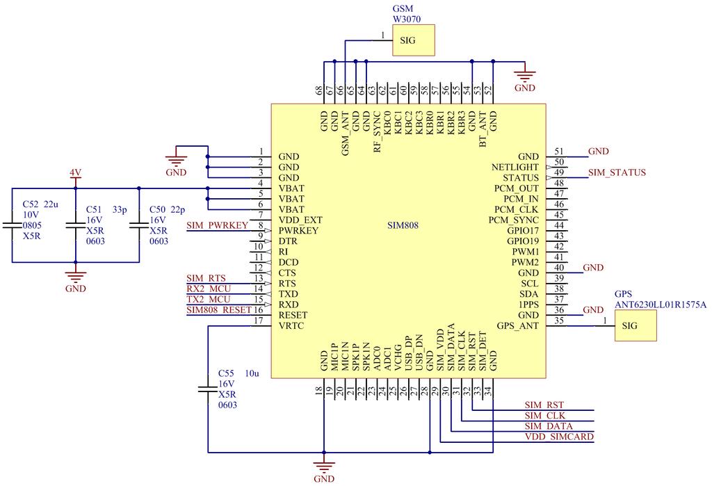 5.1.1 Battery Voltage Sense Figure 4: Schematic for the voltage division and filter The battery voltage will vary from 4.2 to 2.8V, which is too high for the integrated ADC.