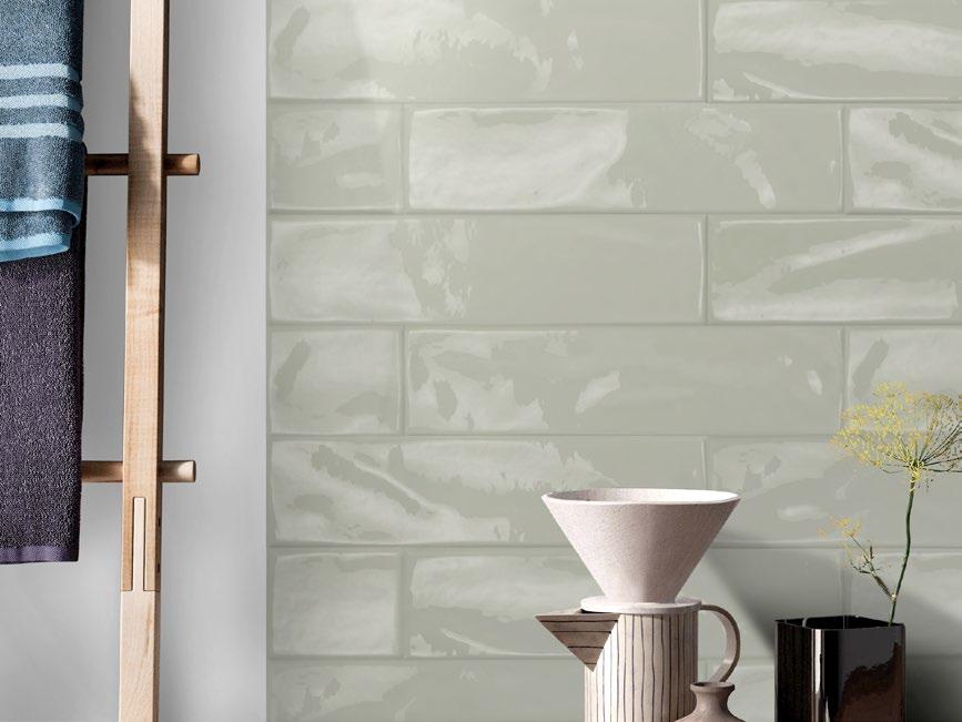 CRAFT Glazed Ceramic Craft is an intriguing statement tile for a crisp, contemporary approach to wall design.