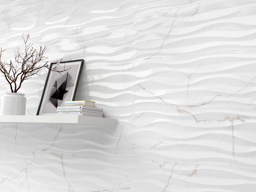 SCULPTURE Glazed Porcelain & Ceramic Sculpture is inspired by the artistic beauty of white Italian marble.