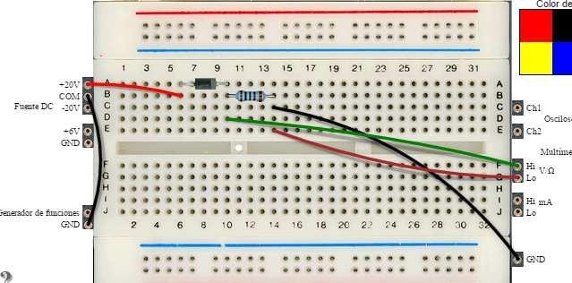 Use the + 25VDC source. 3. Measure the voltage drop on the diode 1N4007 VDC 1k Figure 13.