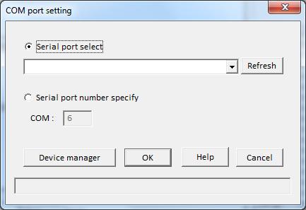 Communication port setting When starting the WIRES-X software for the first time or when the communication port is changed, the COM port setting window will appear.