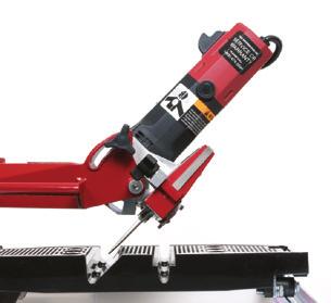 It features a built-in adjustable 45 cutting head that allows for quick and