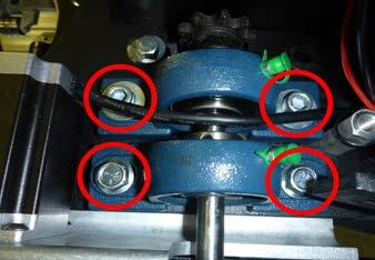 o 4 bolts and nuts holding on the Pillow Block bearings.