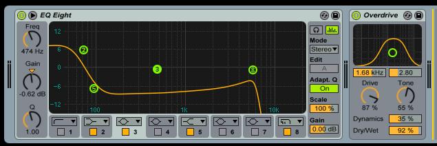 flanger, because it's the bass, right? Then we do the parallel compression thing again.