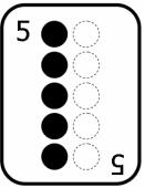 Say: Imagine they are cards from a card deck. State: Think about forming tens with dots leftover. Look at example (a). Say: What about this one? What does 5 need to make 10?