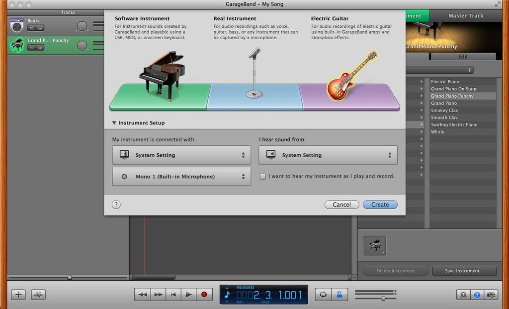 On GarageBand you have the ability to record your own guitars and vocals.