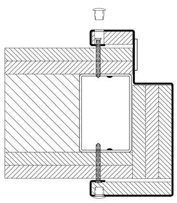TYPE "C" FRAME Type C frame FRAMES -Frame for installation in modular walls of plasterboard