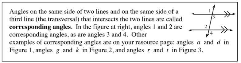 9-2. Each figure below shows a pair of parallel lines, p and q, which are intersected (cut) by a third line, m.