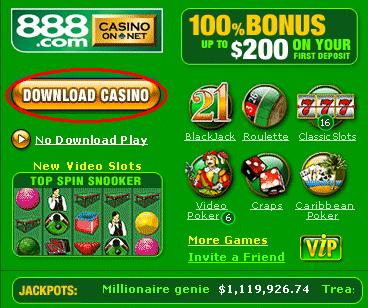 Then click the 'Download Casino' graphic.