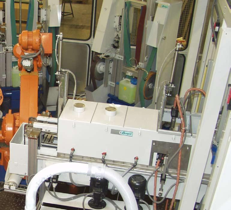 Robot grinding and polishing system for the machining of grippers with a measurement