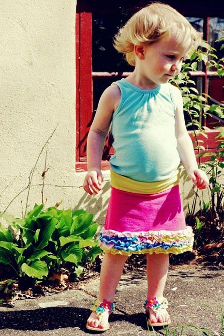 THE SWEET SHOP SKIRT & SKORT Size 12 months -14 years Materials: 1-2 large or larger adult t-shirt for base of skirt (Recycled is best!