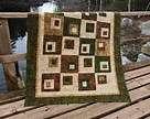 Sat July 9 Box Step Great Lap Quilt looks good in any colorway! Uses a collection of fat quarters.