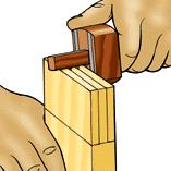 Use a marking gauge and square to lay out the tenons on the door rails (Fig. 2). Note that on the bottom rail there are two separate tenons on each end.