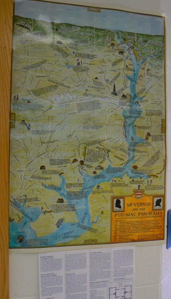 The Potomac Map provides a panoramic view of the homes and events which occurred