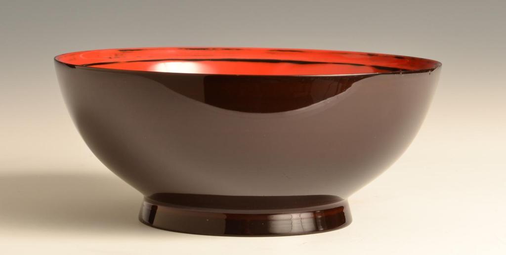 Title: Negoro Nuri Style Bowl (12-020) Created: December 2012 Materials: Catalpa, lacquer Dimensions: 3 h X 6.
