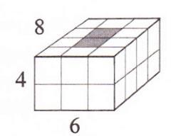 4E Strategy: Draw a diagram. Draw the rectangular solid showing how it was cut into 2-cm cubes. Eliminate the 8 corner cubes (3 faces painted) and the 12 edge cubes 4 (2 faces painted.