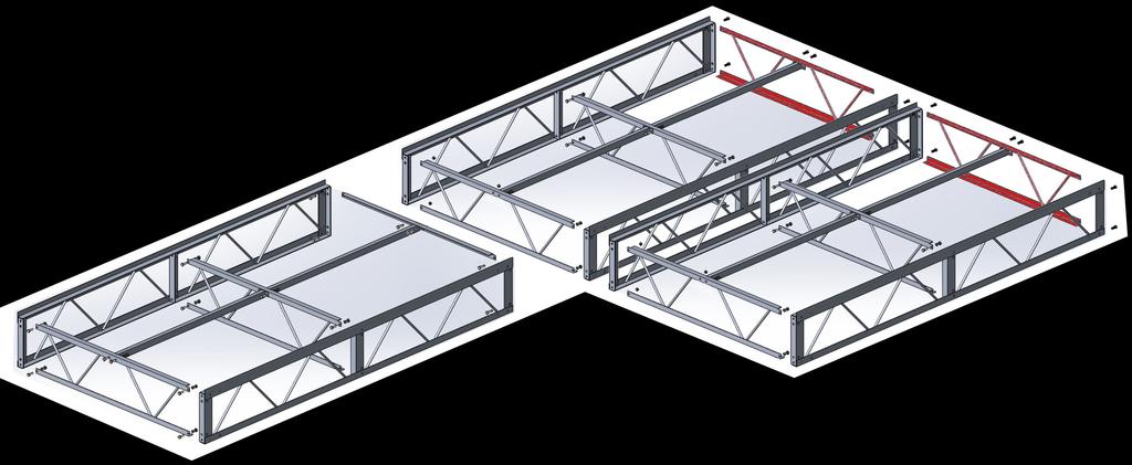 Frame Assembly. Lake Shore ABOVE: Top view of two frames being joined together.