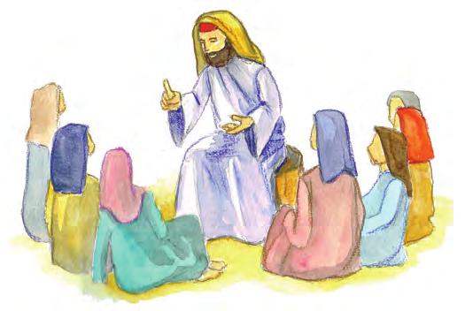 The illustrations, along with the mysteries on each page, can be followed to pray
