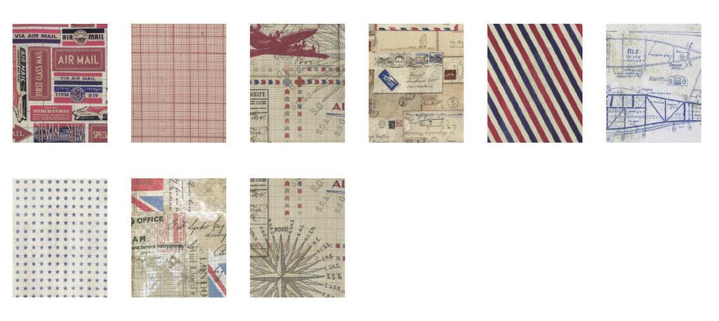Fabric Key Featuring Correspondence by Tim Holtz (A) Air Mail PWTH041.