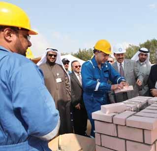 In a special ceremony organized for the occasion, the Company s CEO Hashem Sayed Hashem laid the cornerstones for the construction and completion of new houses in South Ahmadi.