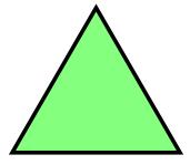 triangle. Draw on any lines of symmetry.