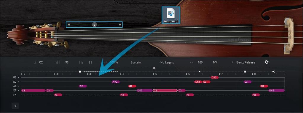 *The MIDI block could be dragged into Riffer directly only in Cubase & Nuendo.