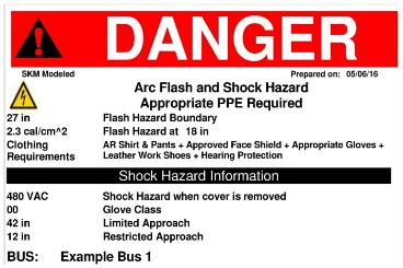 Arc Flash Labels, Single Line Drawings, Electrical Equipment Documentation / Database: Accurate arc flash calculations require a complete representation of system configuration and electrical