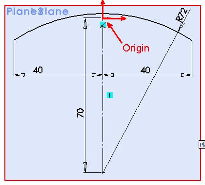 Using the front plane as the basis, construct 3 parallel planes to the left and right at the distances specified Plane 1: 50mm to the left Plane