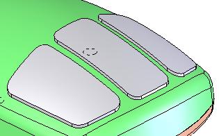 To specify the reference surface, activate the box and select the top surface of the mouse. In the next specify an offset distance of 1.00mm.