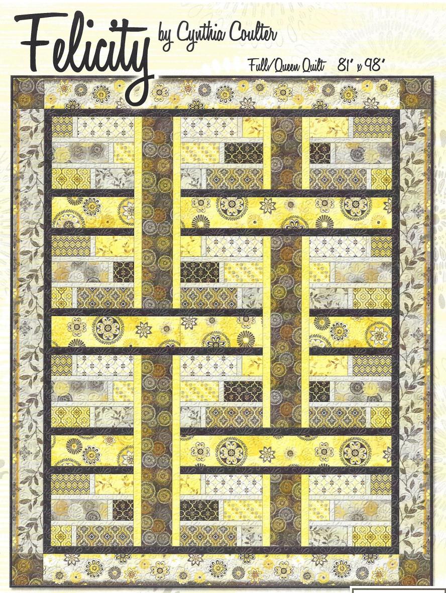 Two fantastic quilt classes! Felicity A stunning quilt with a simple layout lets the beauty of this amazing line of fabric shine through!