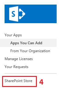 4. Go to SharePoint store. Figure 3: SharePoint Store 5. Search for Metro Tiles Plus version of the app on the store.