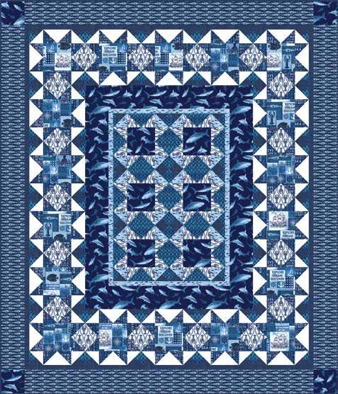 Free Project Sheet NOT FOR RESLE ndigo Coastal QULT 1 Featuring fabrics from the ndigo Coastal collection by Jennifer Parker for Fabric Requirements () 33-77... 1 ¼ yards () 38-17... 1 ⅛ yards (C) 3-77.