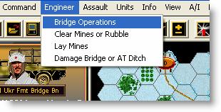 For this bridge engineer, there is only one possible hexside to build across, otherwise you select the desired side to build across.