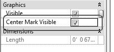 Revit Structure Basics: Framing and Documentation 33. Set the Name to Base Radius. Enable Type. Press OK. 34. Select each arc in the sketch. 35. In the Properties pane: Enable Center Mark Visible.