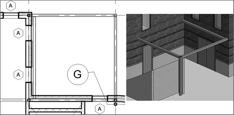 380 Chap ter 8 Structural Items 11. In the View Control bar, change Visual Style to Wireframe. This allows you to see the beam within the wall you re about to draw. 12.