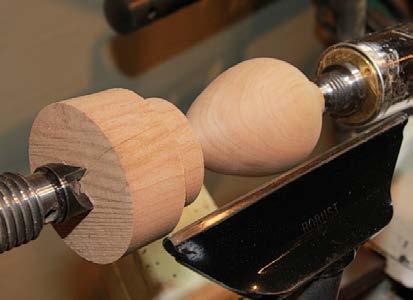 end. Mount your blank on the lathe in traditional spindle