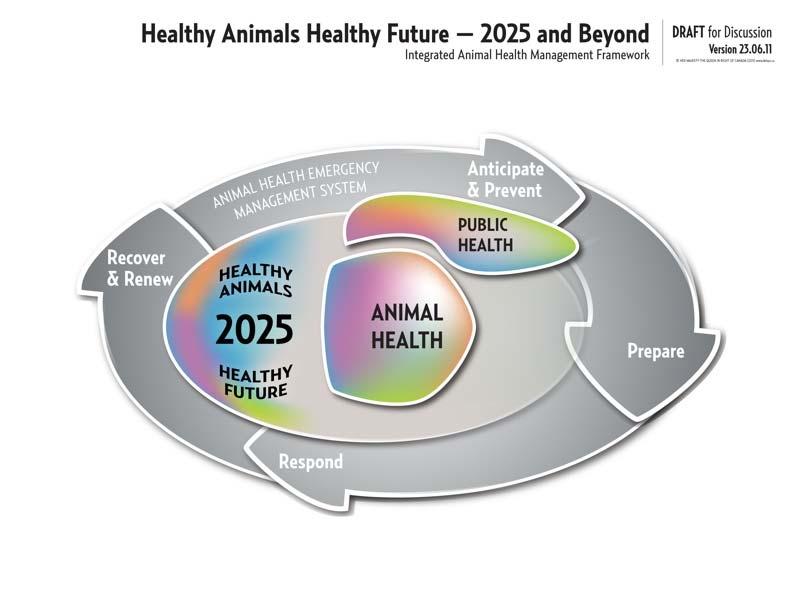 Healthy Animals, Healthy Future Shared Vision for the AHEM System of 2025 Animal health is recognized as a key pillar in the preservation and promotion of Canada s health and economic prosperity.