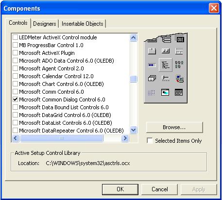 3.1 Picture Box After the ActiveX control is added, the Picture Box control is added