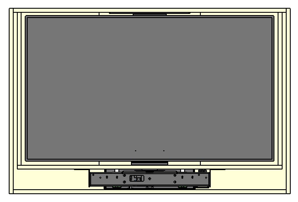 Mechanism Down - In Cabinet Aperture Depth = Screen Depth + 83 [3.25] (Minimum 121 [4.75]) 19.