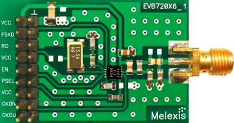 Features! Fully integrated PLL-stabilized VCO! Frequency range from 380 MHz to 450 MHz! Single-ended RF output! FSK through crystal pulling allows modulation from DC to 40 kbit/s!
