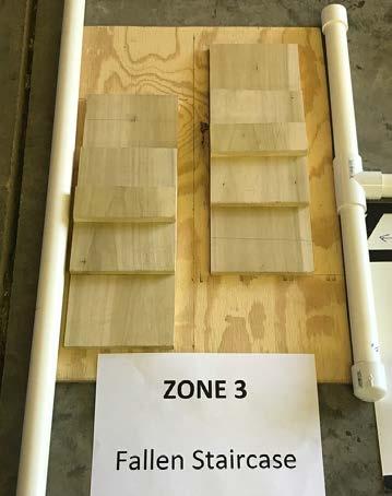 Zone 3 Fallen Staircase (new): The fallen staircase is built on a 1/4 wood