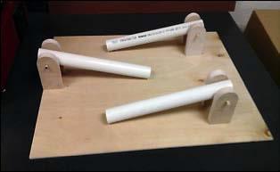 Zone 4 - Collapsed Beams: The collapsed beams are made from the following materials: 3 pieces - 1" diameter x 12" PVC Pipe 6