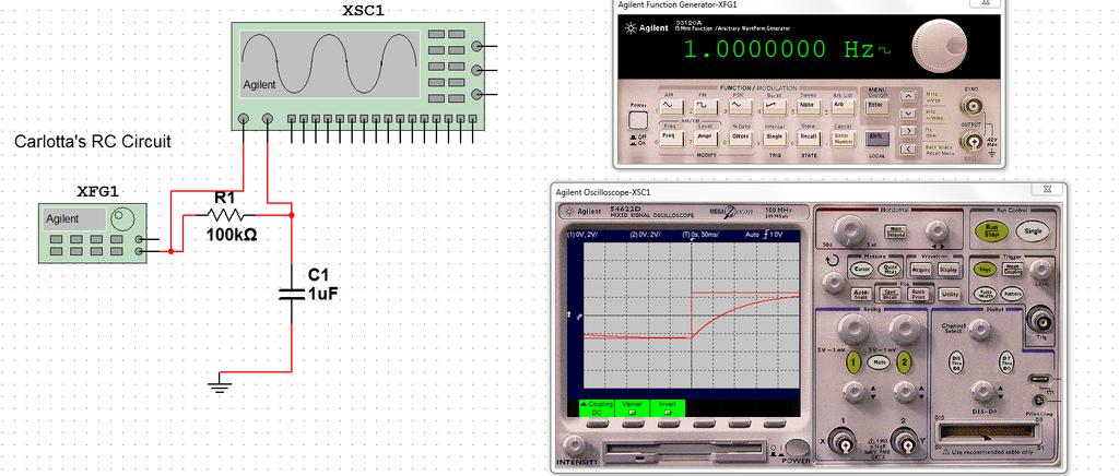 11. Connect the output of the function generator to the input of the circuit to replace the voltage source that was deleted.