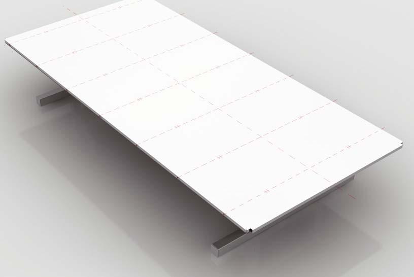 with self-supporting base Place the floor panel underside up on e.g. supports.
