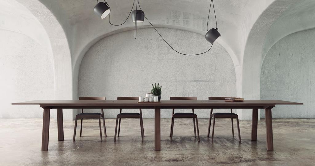 Mitis PCMT Mitis, from the Latin word for lightweight, is a collection of rectangular wood tables.