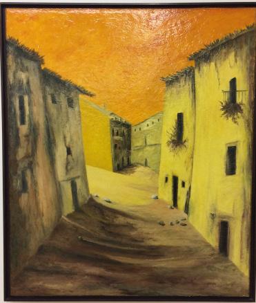 Gallery In a Little Spanish Village, 1988-1999 Oil on muslin