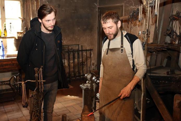 during which a blacksmith Andris Ščeglovs shows round the premises of the Turaida smithy, acquaints with