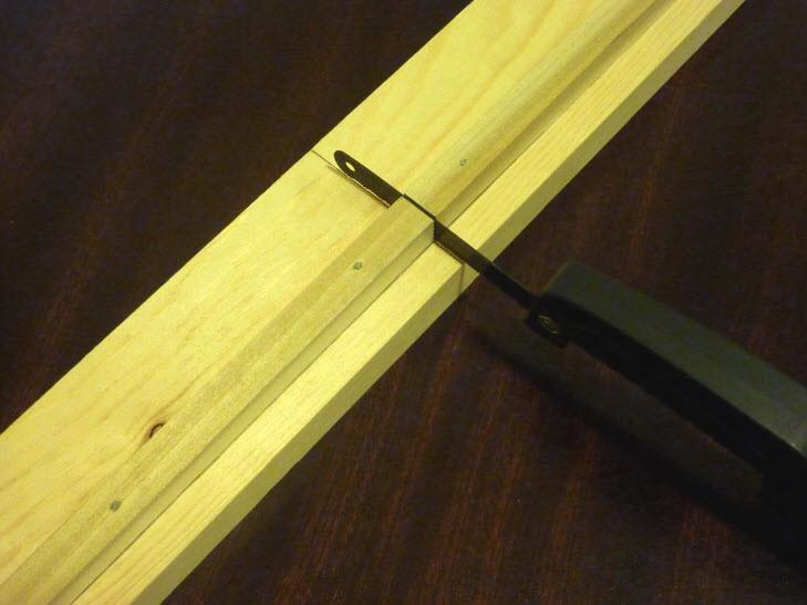 10 Once your dowel fence pieces are nailed in place, they should look like this with