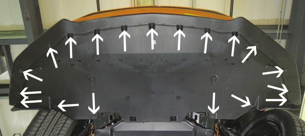 screws that attach the lower splashpan to the bumper and chin