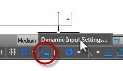 1. Right-click above the DYN toggle on the down AutoCAD status bar and